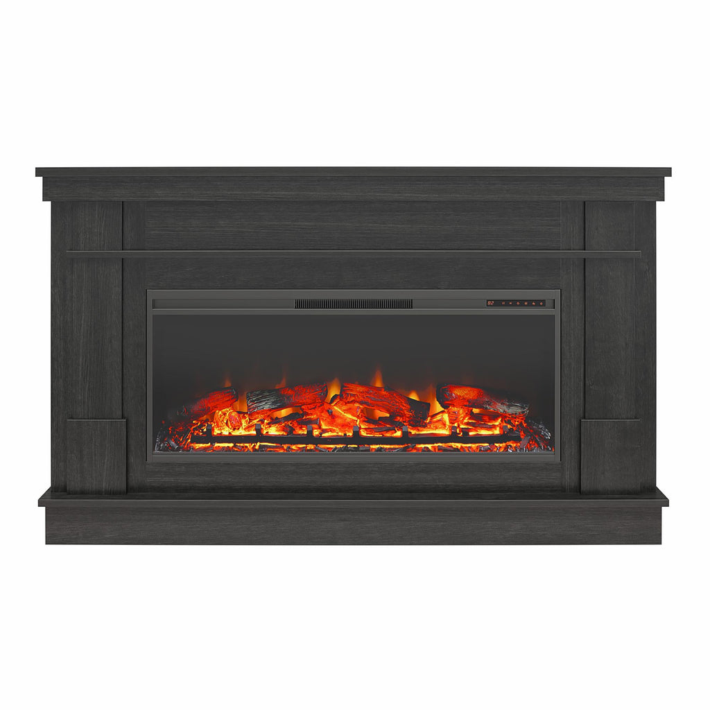 Ameriwood Home Elmcroft Wide Mantel with Linear Electric Fireplace