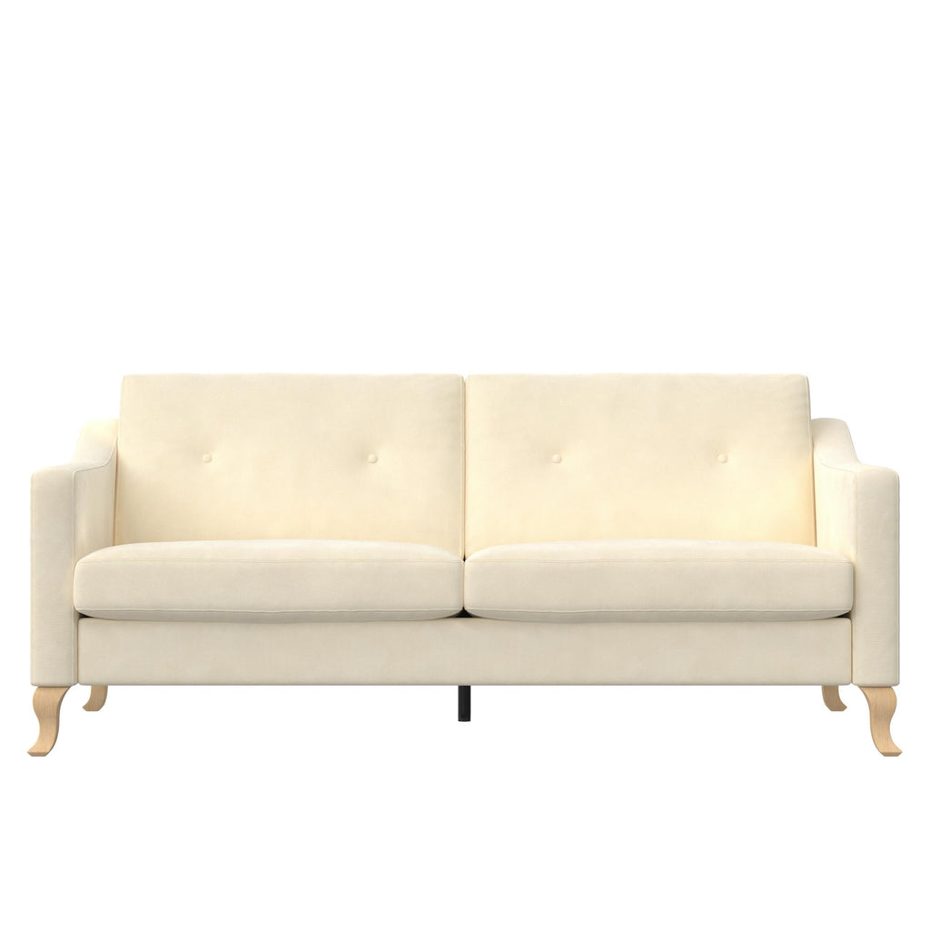 Mr. Kate Tess Sofa, White Linen – Dorel Home