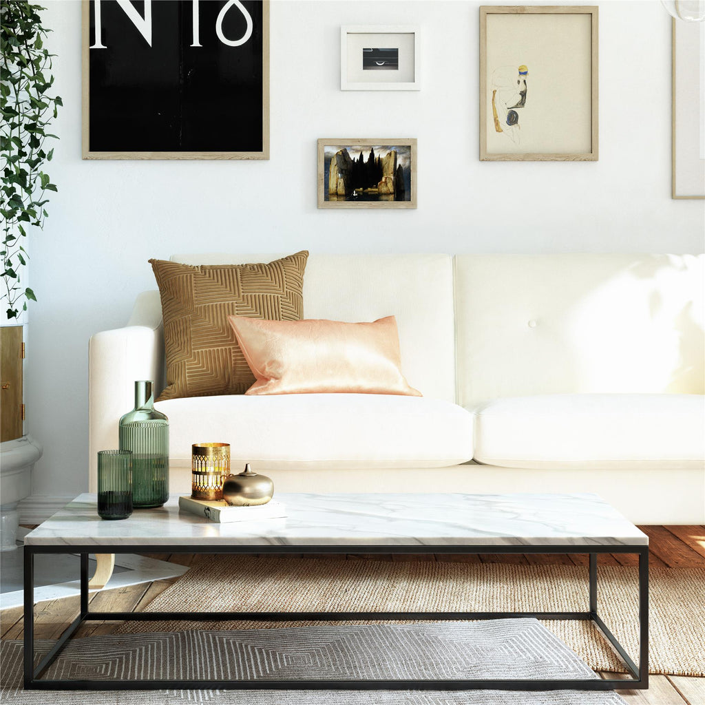 Mr. Kate Tess Sofa, White Linen – Dorel Home
