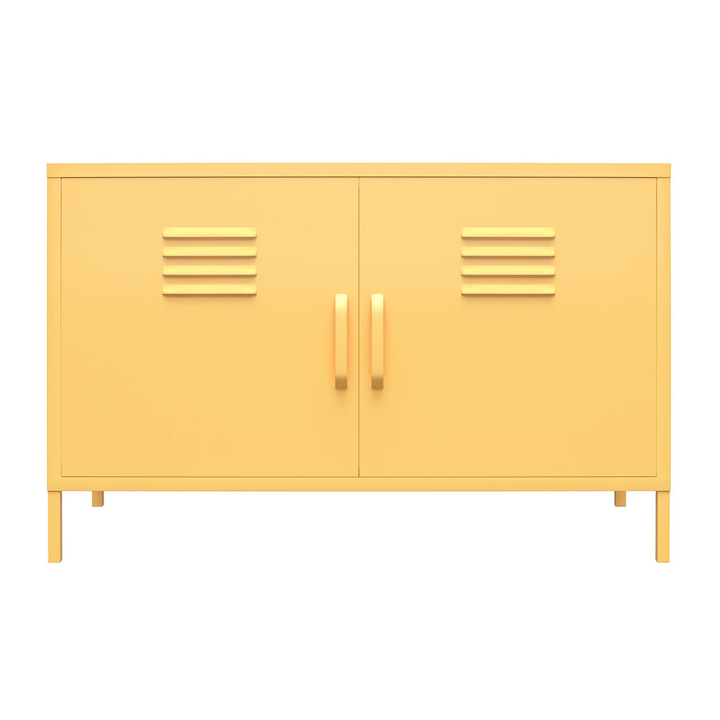 Novogratz Cache 2 Door Wide Metal Locker Accent Storage Cabinet