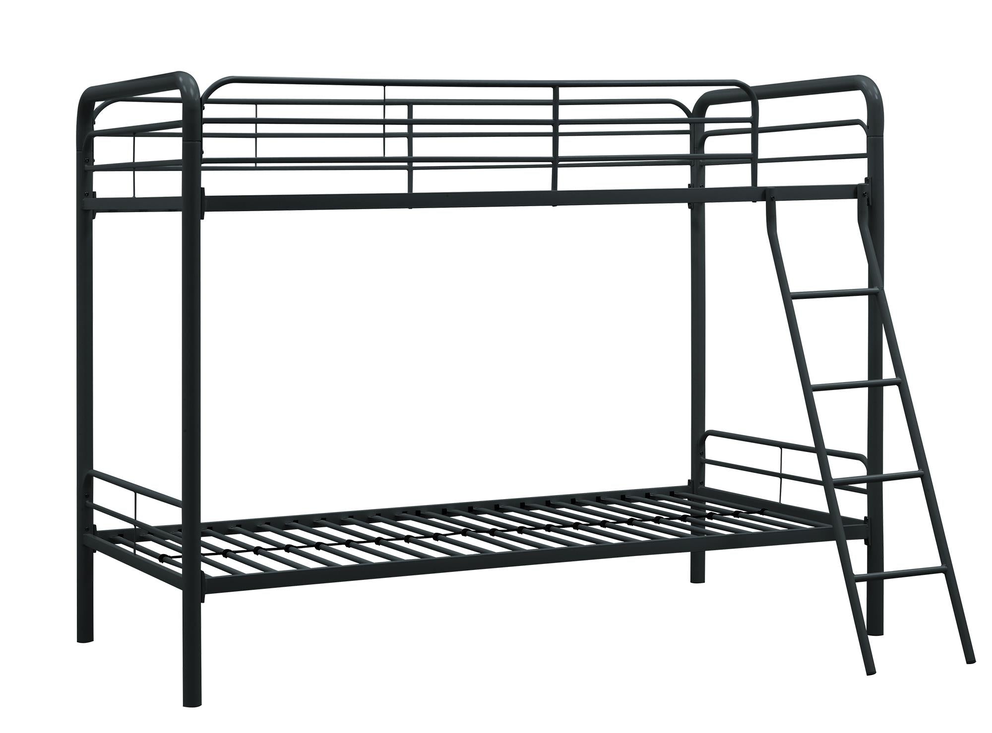 DHP Dusty Kids' Bunk Bed - Black - Twin-Over-Twin