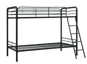 DHP Dusty Kids' Bunk Bed - Black - Twin-Over-Twin