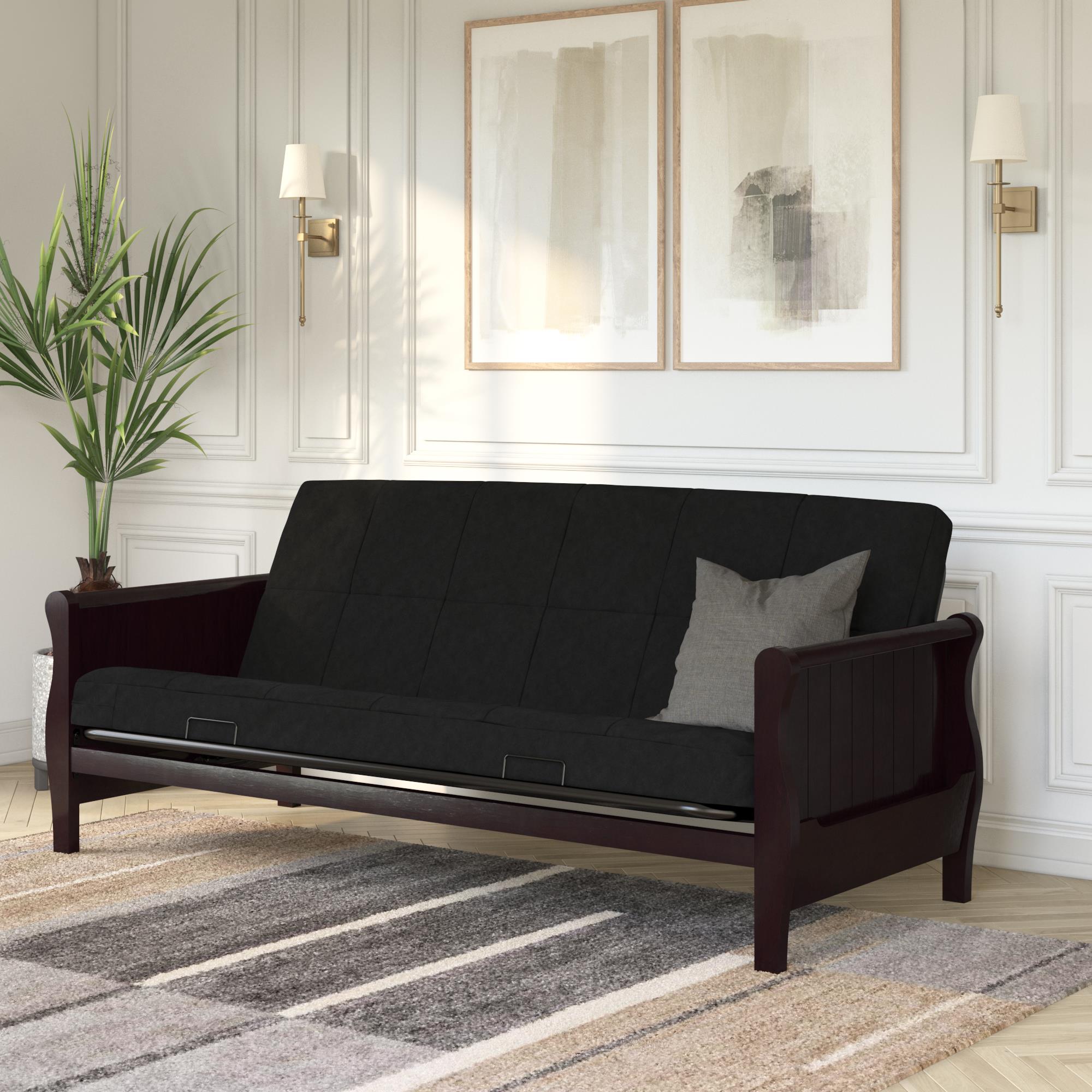 DHP Lexi 6" Quilted Polyester Futon Mattress - Black - Full