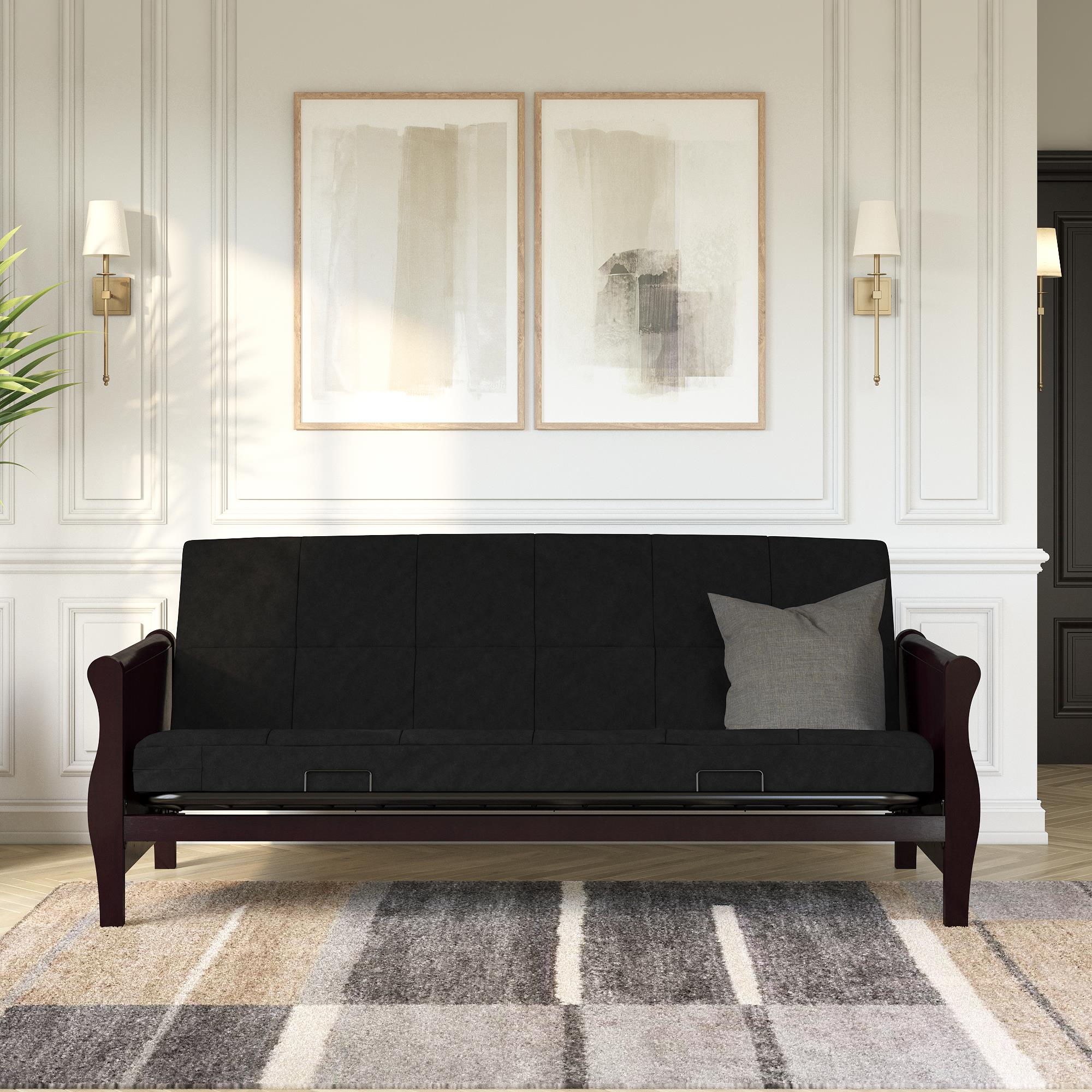 DHP Lexi 6" Quilted Polyester Futon Mattress - Black - Full