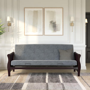 DHP Lexi 6" Quilted Polyester Futon Mattress - Gray - Full