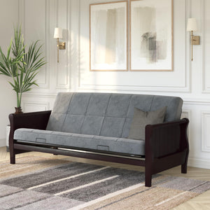 DHP Lexi 6" Quilted Polyester Futon Mattress - Gray - Full