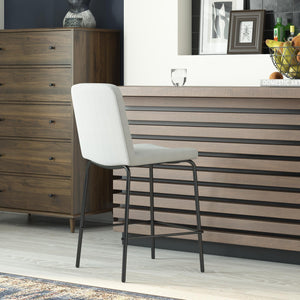 DHP Wynn 24" Counter Height Bar Stool - Gray