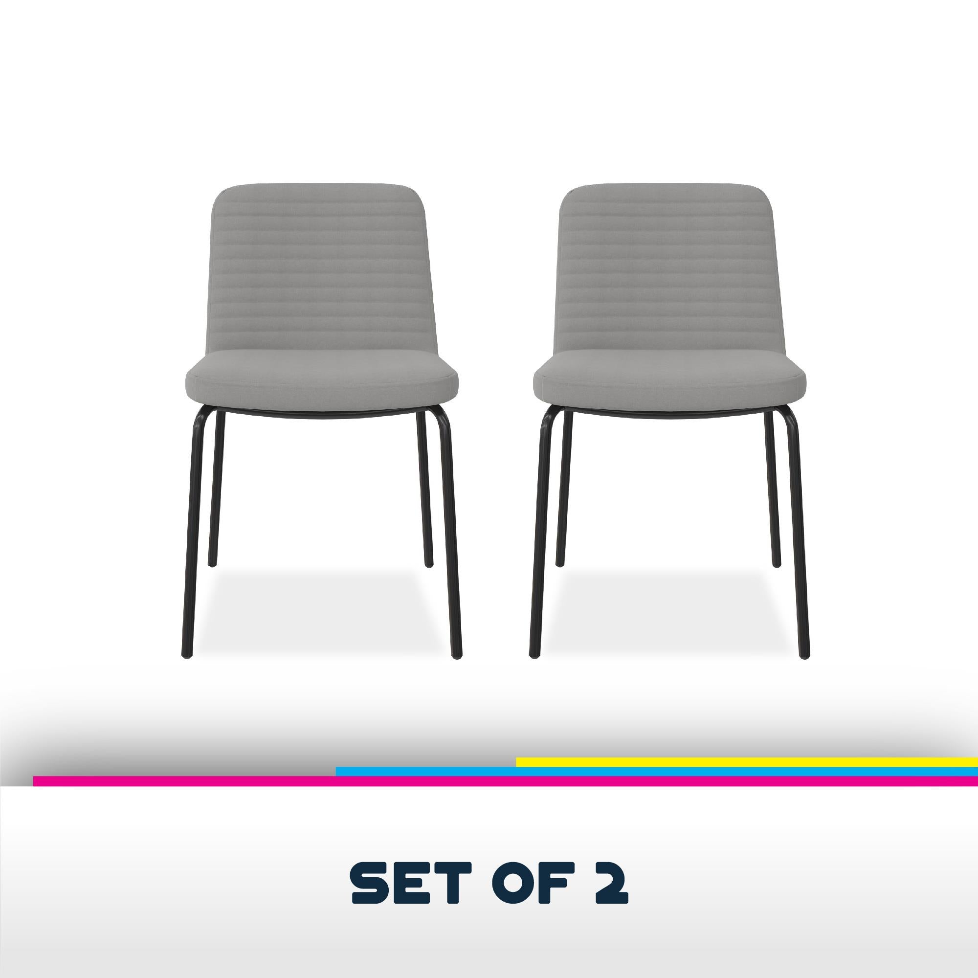 DHP Wynn Dining Chairs, Set of 2 - Gray - Set of 2