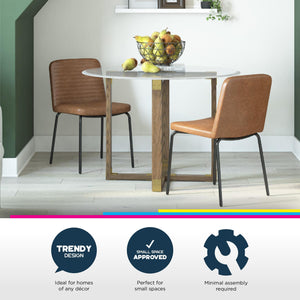 DHP Wynn Dining Chairs, Set of 2 - Camel - Set of 2
