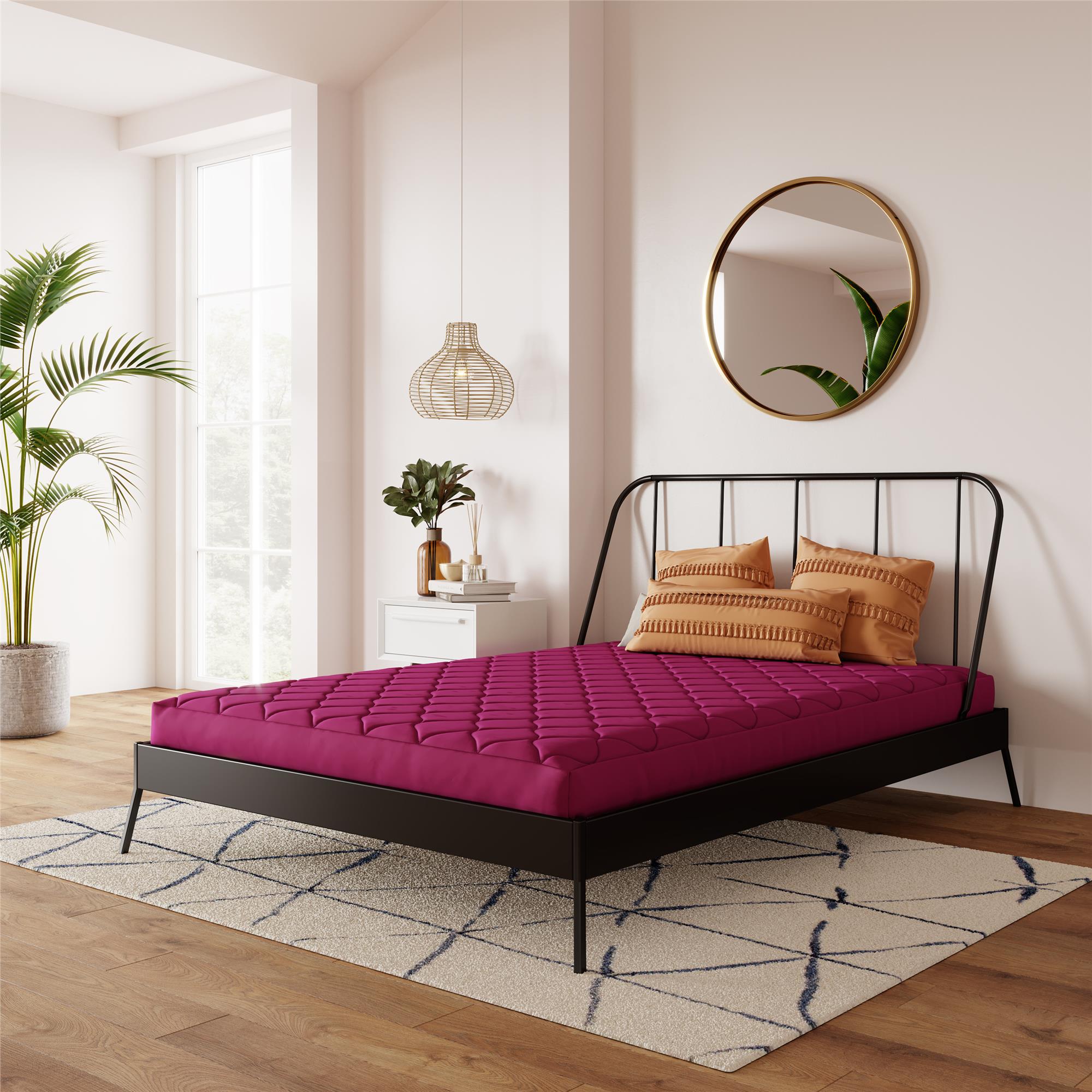 DHP Dana 6" Quilted Mattress - Pink - Full