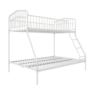 Novogratz Bushwick Metal Bunk Bed - White - Twin-Over-Full