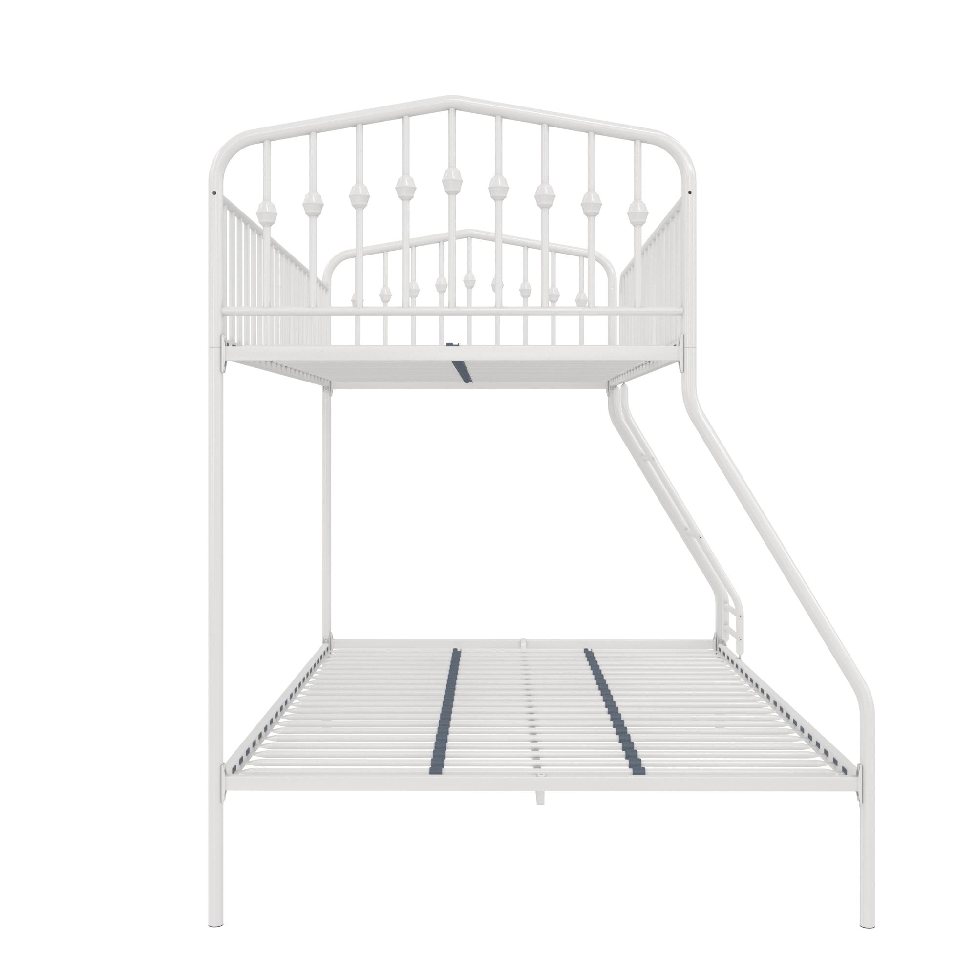 Novogratz Bushwick Metal Bunk Bed - White - Twin-Over-Full