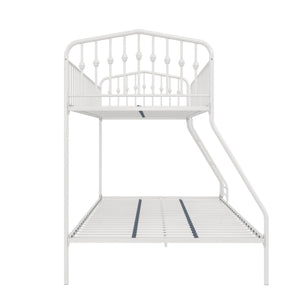 Novogratz Bushwick Metal Bunk Bed - White - Twin-Over-Full