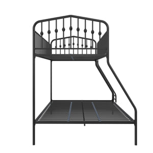 Novogratz Bushwick Metal Bunk Bed - Black - Twin-Over-Full