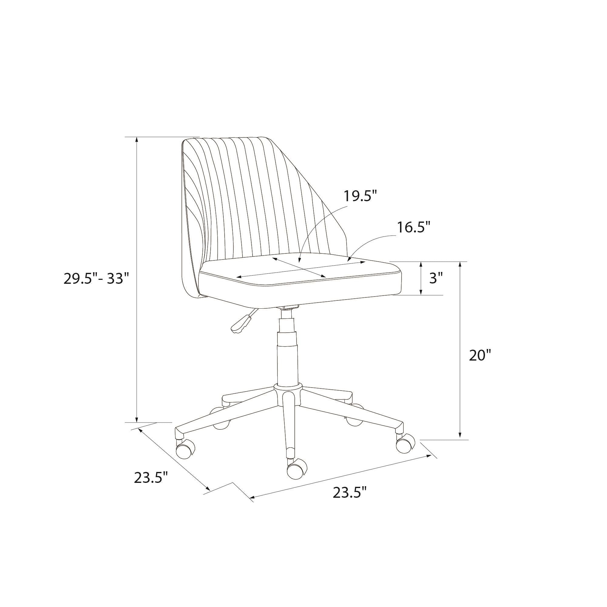 Novogratz Brittany Office Chair - Gray