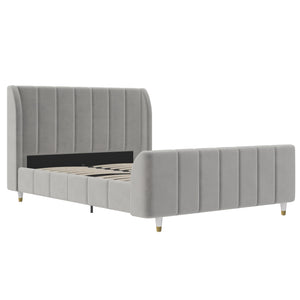 Max & Finn Valentina Upholstered Bed - Gray - Full