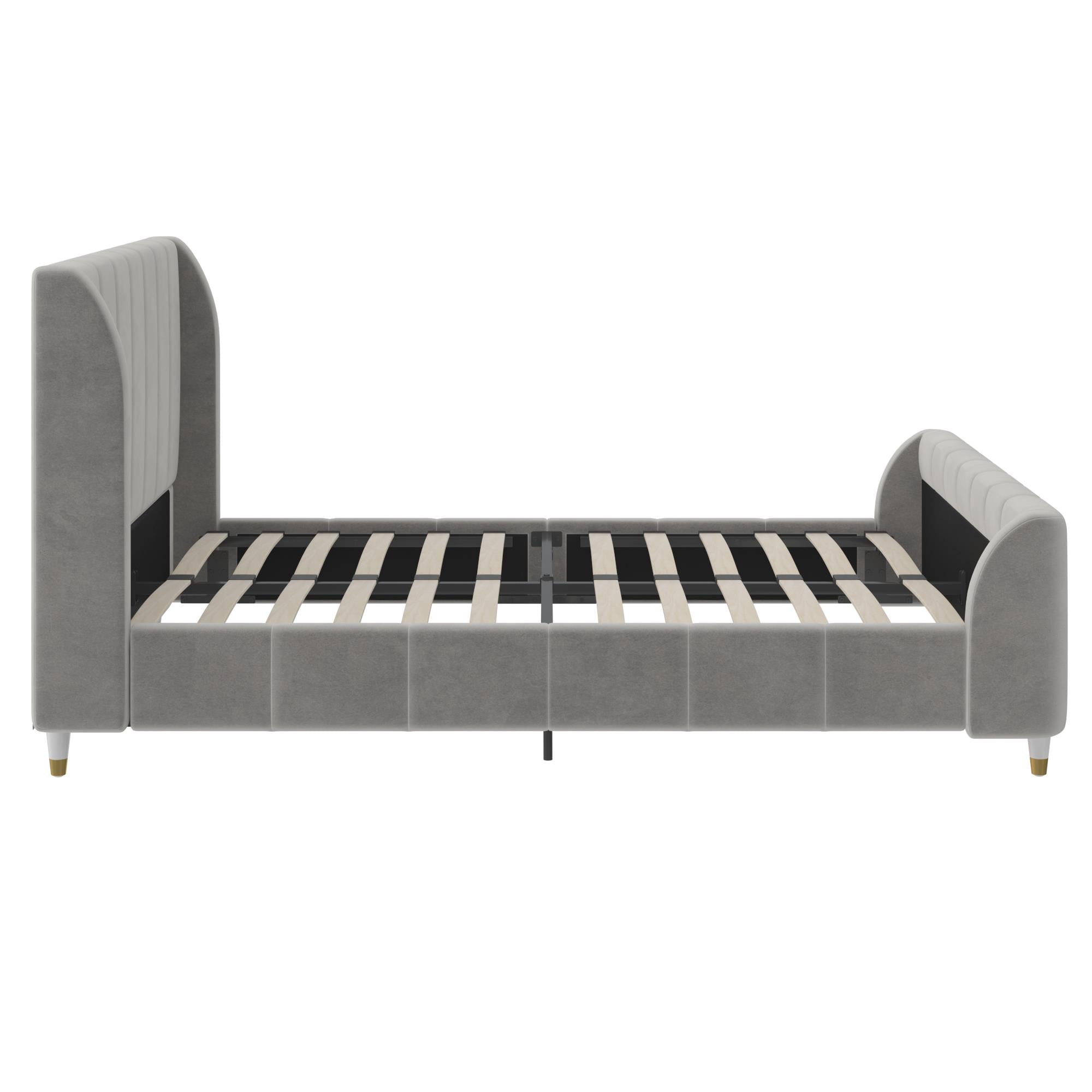 Max & Finn Valentina Upholstered Bed - Gray - Full