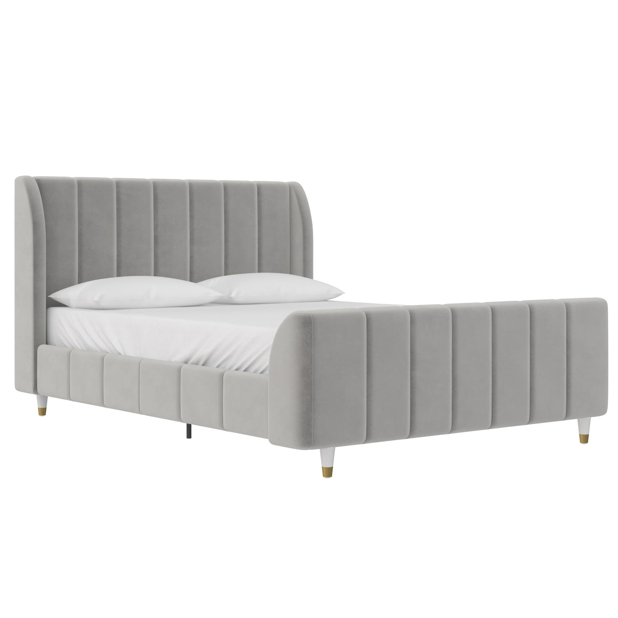 Max & Finn Valentina Upholstered Bed - Gray - Full