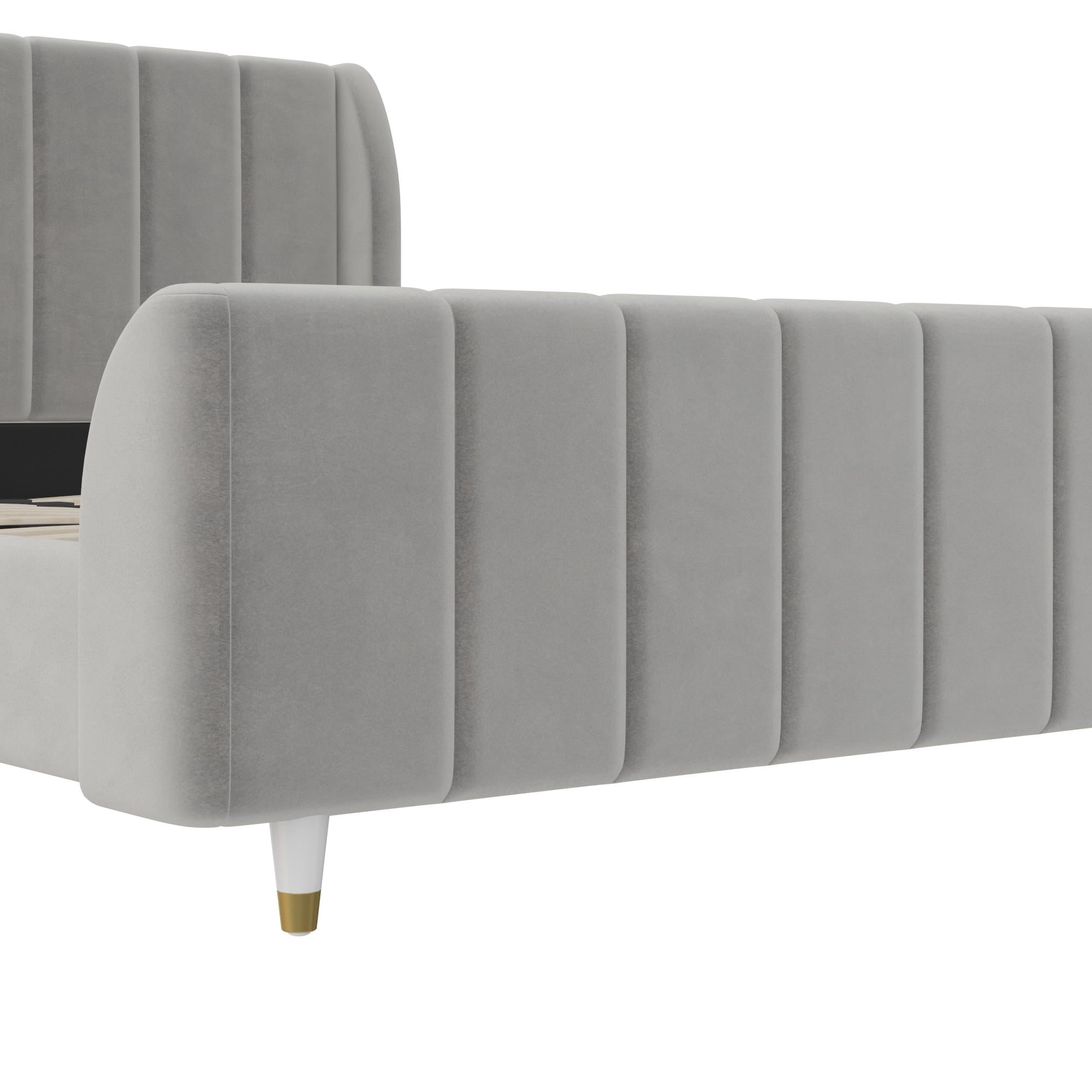 Max & Finn Valentina Upholstered Bed - Gray - Full