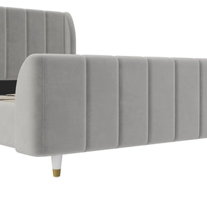 Max & Finn Valentina Upholstered Bed - Gray - Full