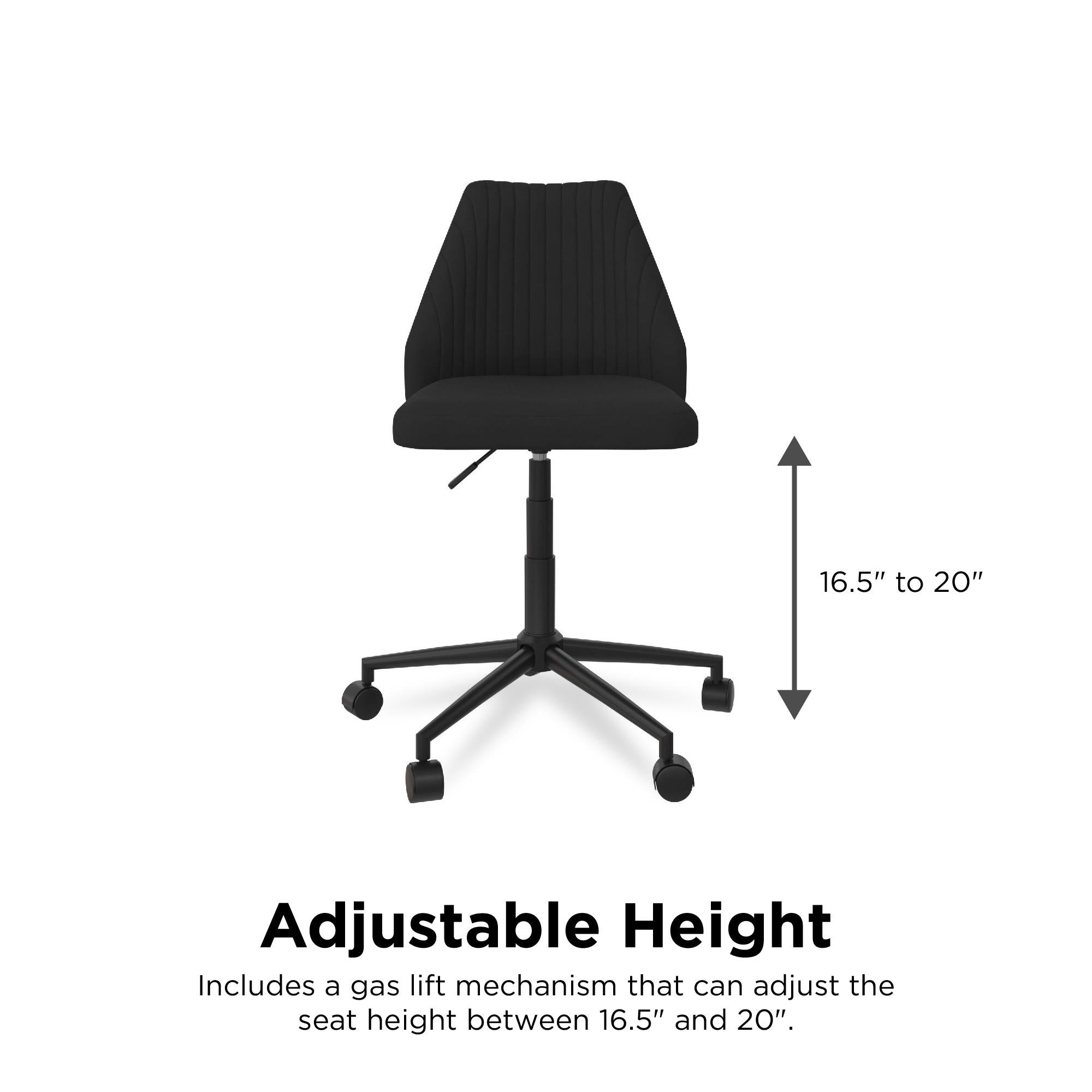Novogratz Brittany Office Chair - Gray