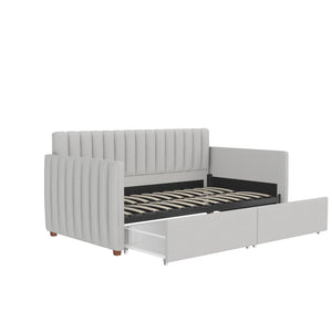 Novogratz Brittany Daybed with Storage Drawers - Gray - Twin