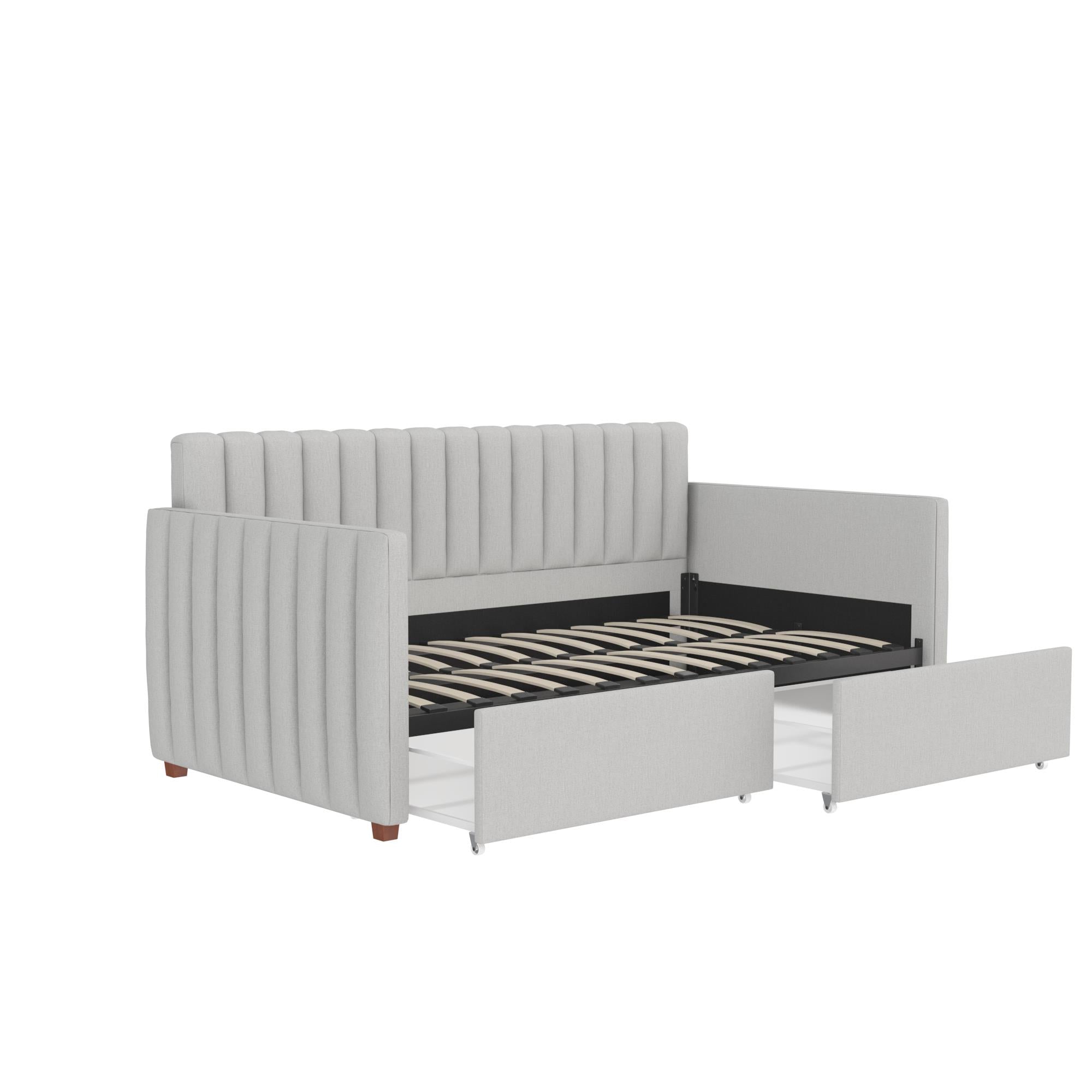 Novogratz Brittany Daybed with Storage Drawers - Gray - Twin