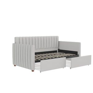 Novogratz Brittany Daybed with Storage Drawers - Gray - Twin