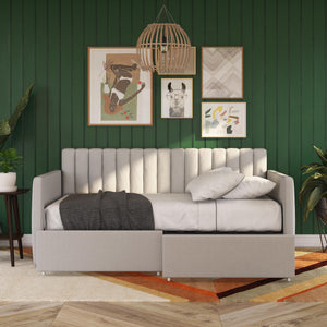 Novogratz Brittany Daybed with Storage Drawers - Gray - Twin