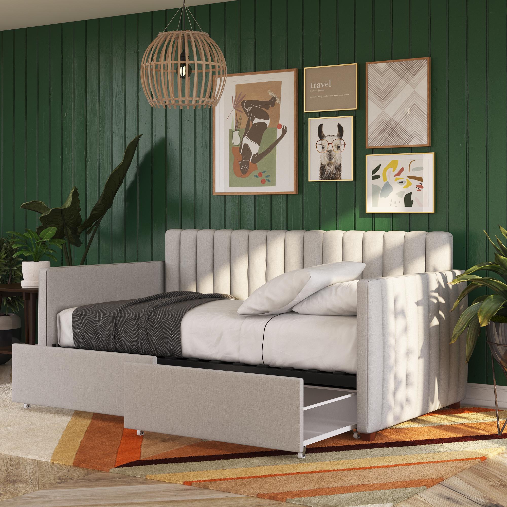 Novogratz Brittany Daybed with Storage Drawers - Gray - Twin