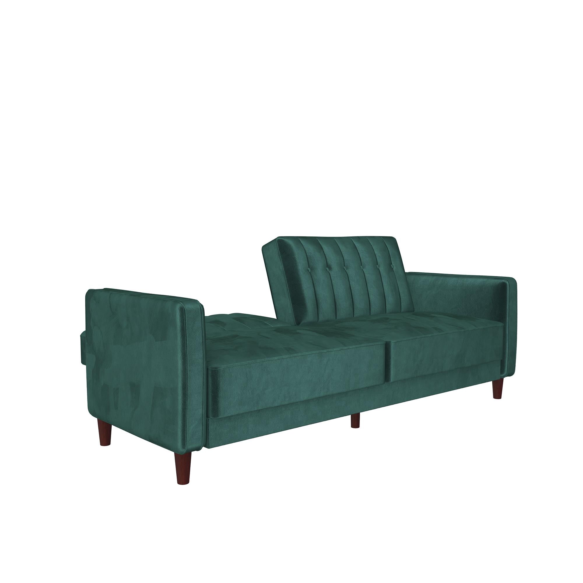 DHP Pin Tufted Futon Sofa Bed - Green