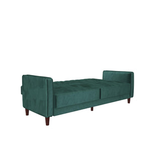 DHP Pin Tufted Futon Sofa Bed - Green