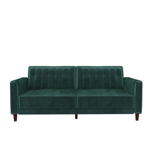 DHP Pin Tufted Futon Sofa Bed - Green