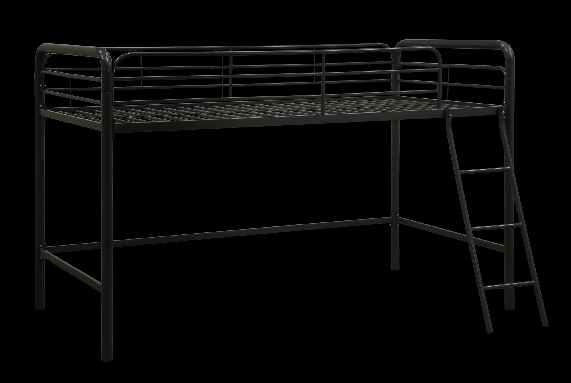 DHP Jett Kids' Low Loft Bed - Black - Twin