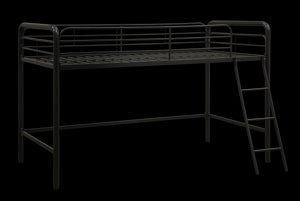 DHP Jett Kids' Low Loft Bed - Black - Twin