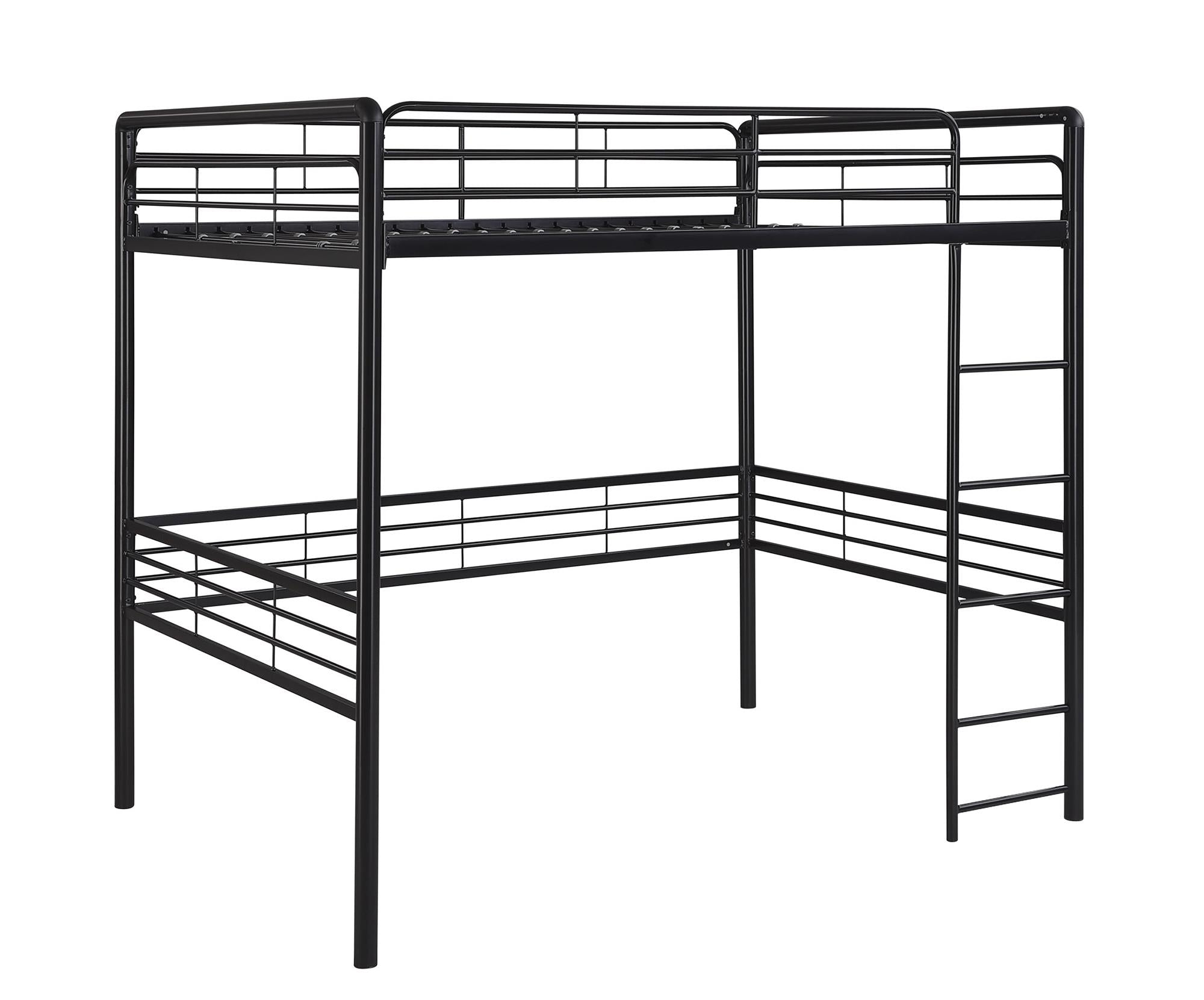 DHP Tommy Kids' Loft Bed - Black - Full