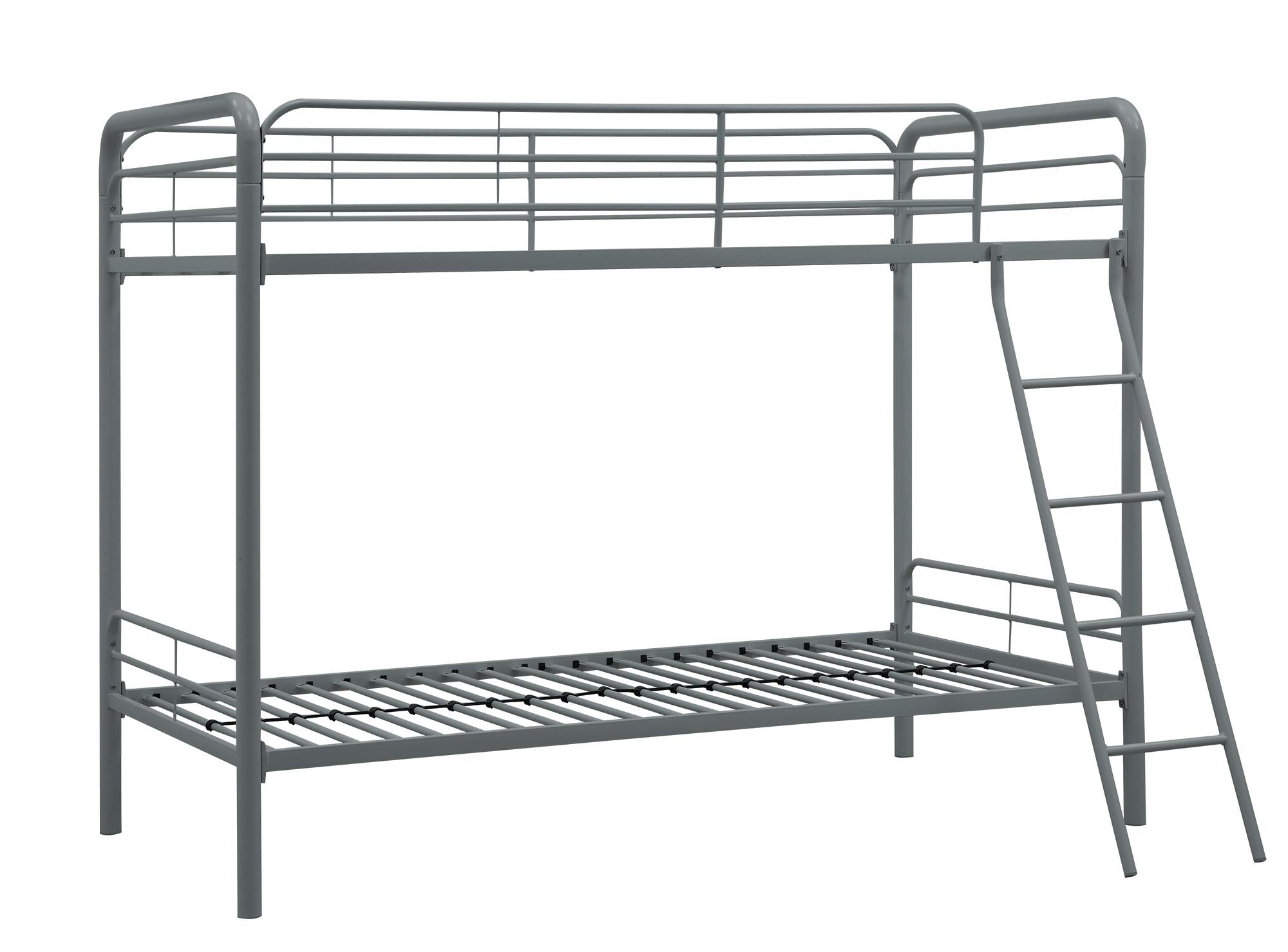 DHP Dusty Kids' Bunk Bed - Silver - Twin-Over-Twin