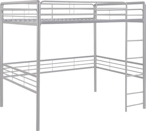 DHP Tommy Kids' Loft Bed - Silver - Full
