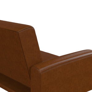 Novogratz Stevie Futon Sofa Bed - Camel Faux Leather