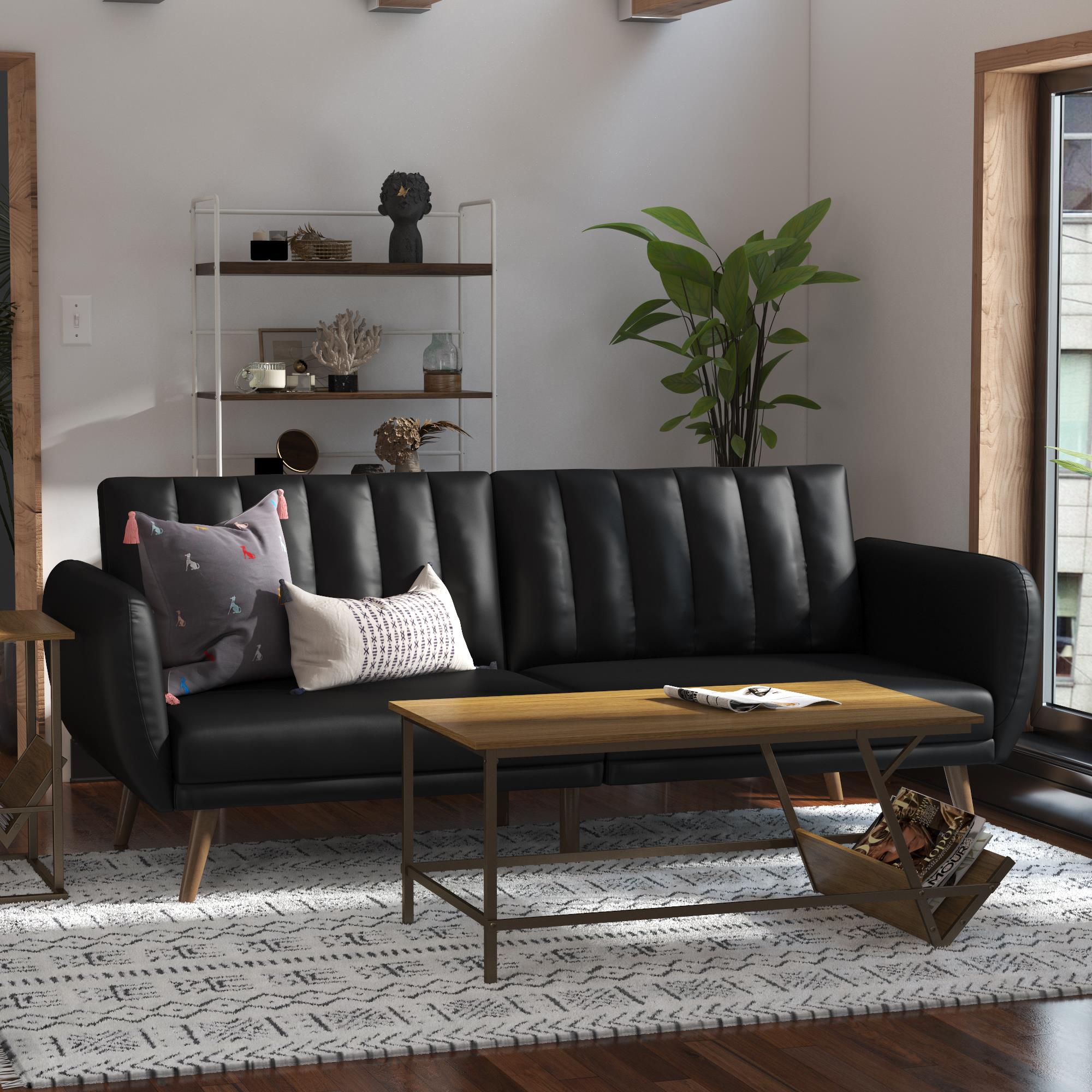 Novogratz Brittany Futon Sofa Bed - Black