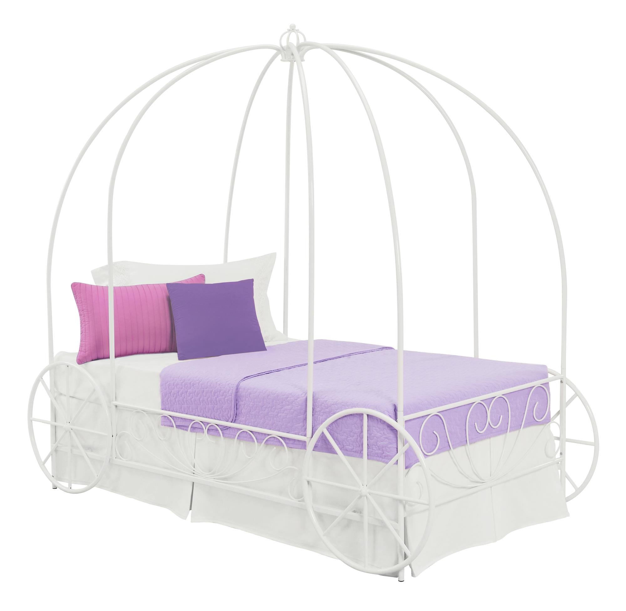DHP Kids' Carriage Bed - White - Twin