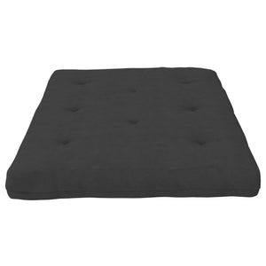 DHP Futon Set with Wood Frame and 8" Polyester Mattress - Gray