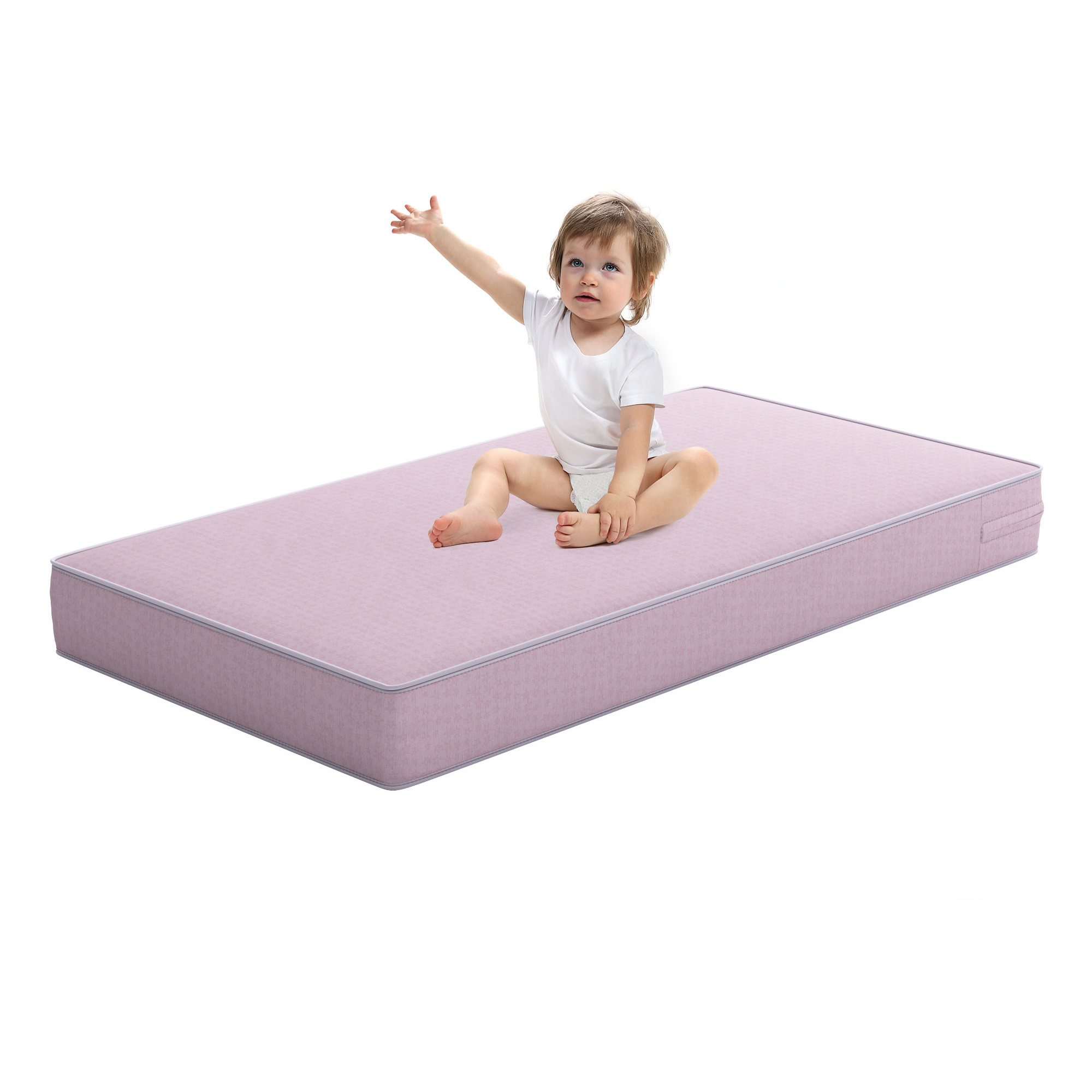 Safety 1st Heavenly Dreams Baby Crib and Toddler Bed Mattress, Pink - Light Pink - Crib & Toddler Mattress