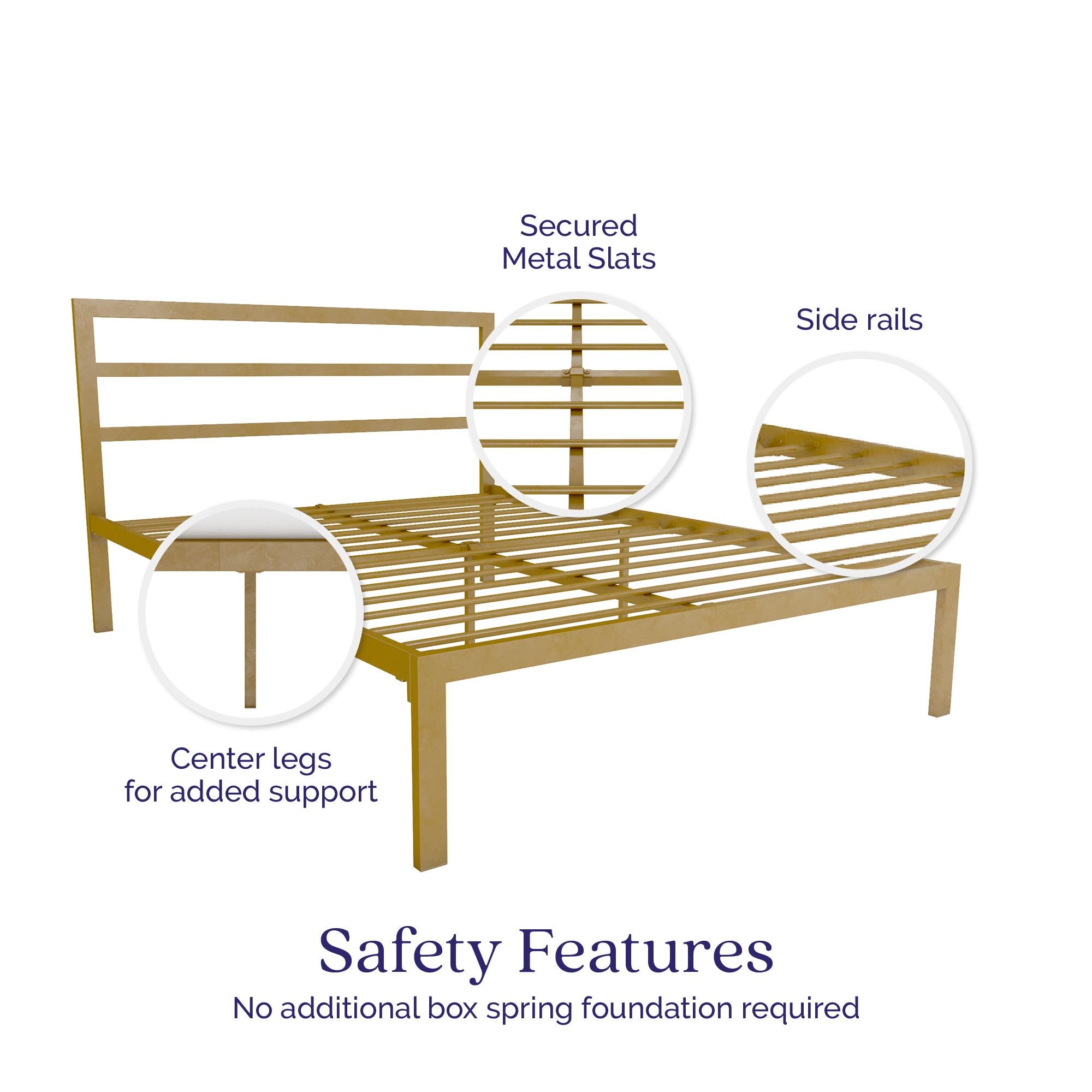 Signature Sleep Premium Modern Platform Bed - Gold - Full