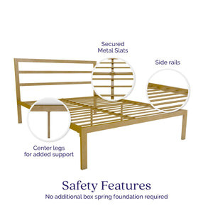 Signature Sleep Premium Modern Platform Bed - Gold - Full