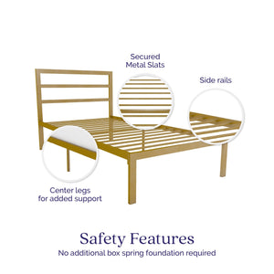 Signature Sleep Premium Modern Platform Bed - Gold - Twin