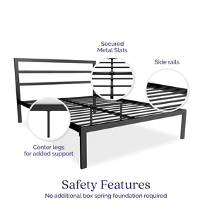 Signature Sleep Premium Modern Platform Bed - Black - Full