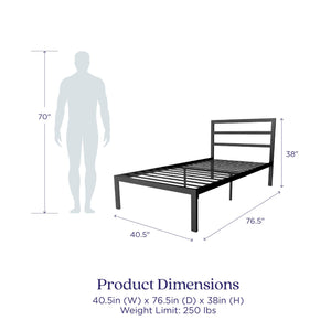 Signature Sleep Premium Modern Platform Bed - Black - Twin