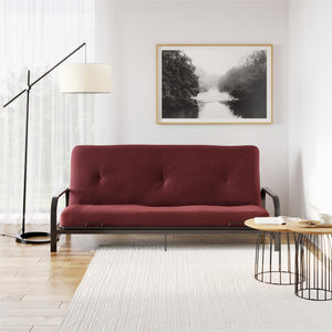 DHP Carson 6" Polyester Futon Mattress - Ruby Red - Full