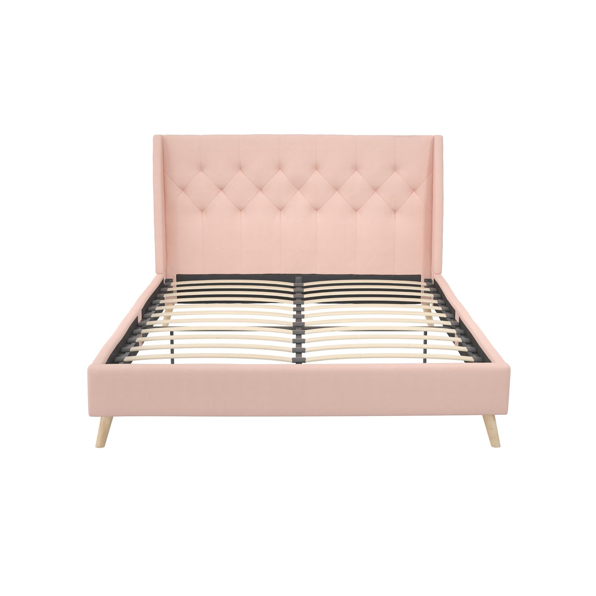 Novogratz Her Majesty Upholstered Bed - Pink - Queen
